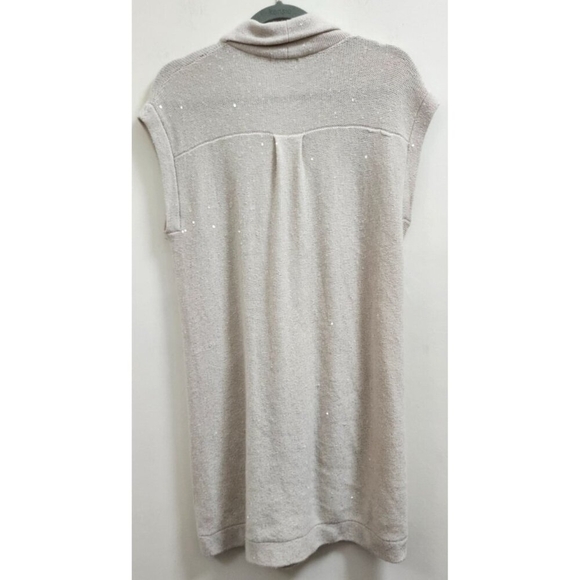 Brunello Cucinelli Cashmere Sleeveless Shawl Cardigan Speckled Knit Vest Double - Picture 8 of 16